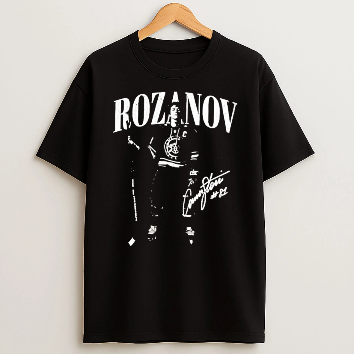 Rozanov Number 81 Connor Stover Captain Ice Hockey Player Athlete Shirts
