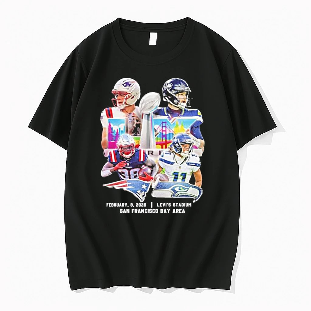 Sb 60 Ne Patriots Vs Seattle Seahawks February 8 2026 Shirts