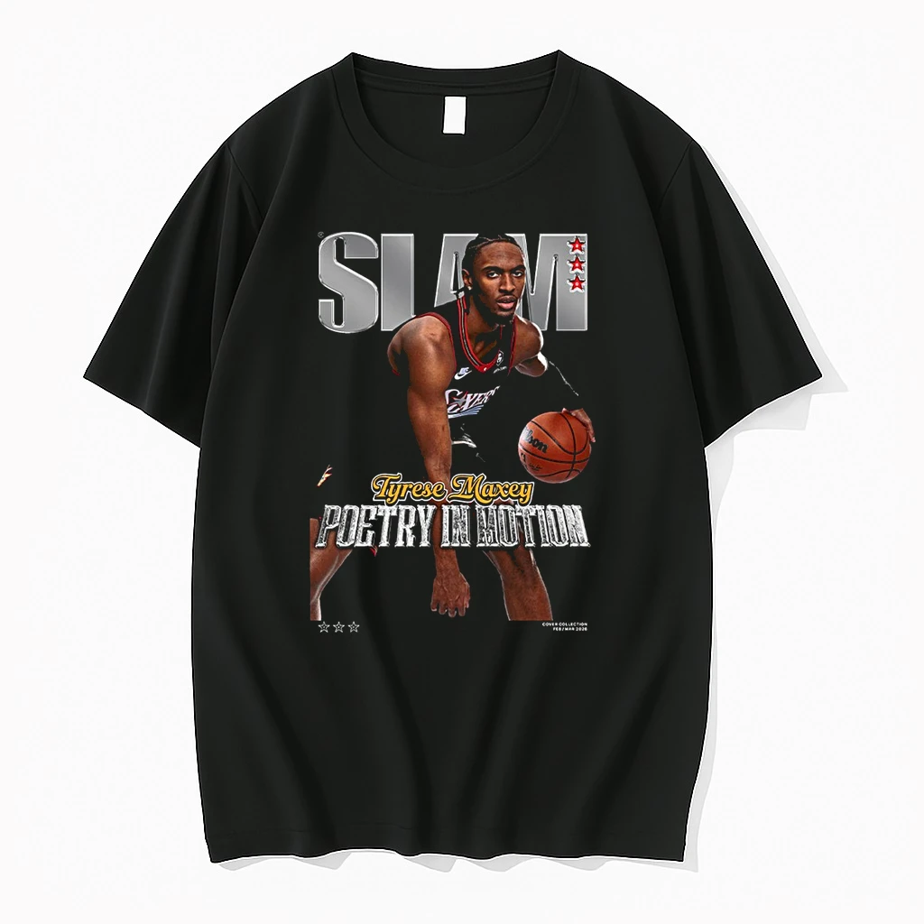 Slam Cover Tyrese Maxey Poetry In Motion Philadelphia 76ers Shirts