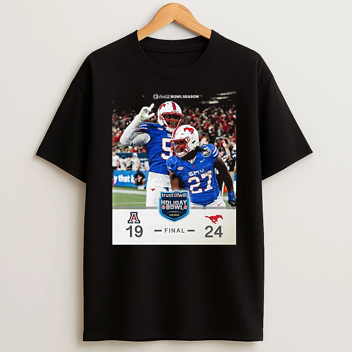 Smu Mustangs Vs Arizona Wildcats 2026 Trust Will Holiday Bowl Final Score 24 19 Shirts