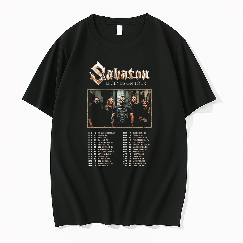 Sabaton Legends On Tour Schedule February April 2026 Shirts