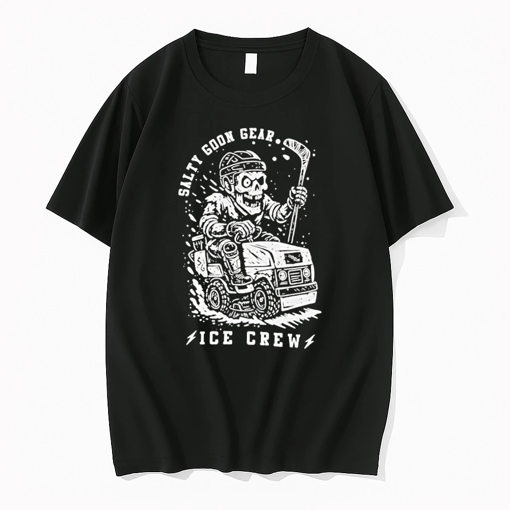 Salty Goon Gear Ice Crew Skeleton Driving Ice Resurfacer Zamboni Shirts