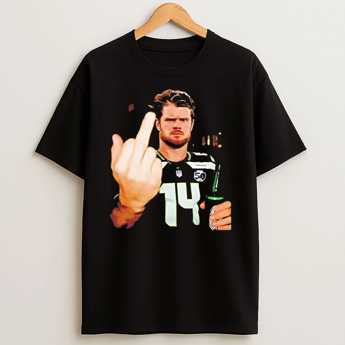 Sam Darnold Drinking Middle Finger 2026 Shirts