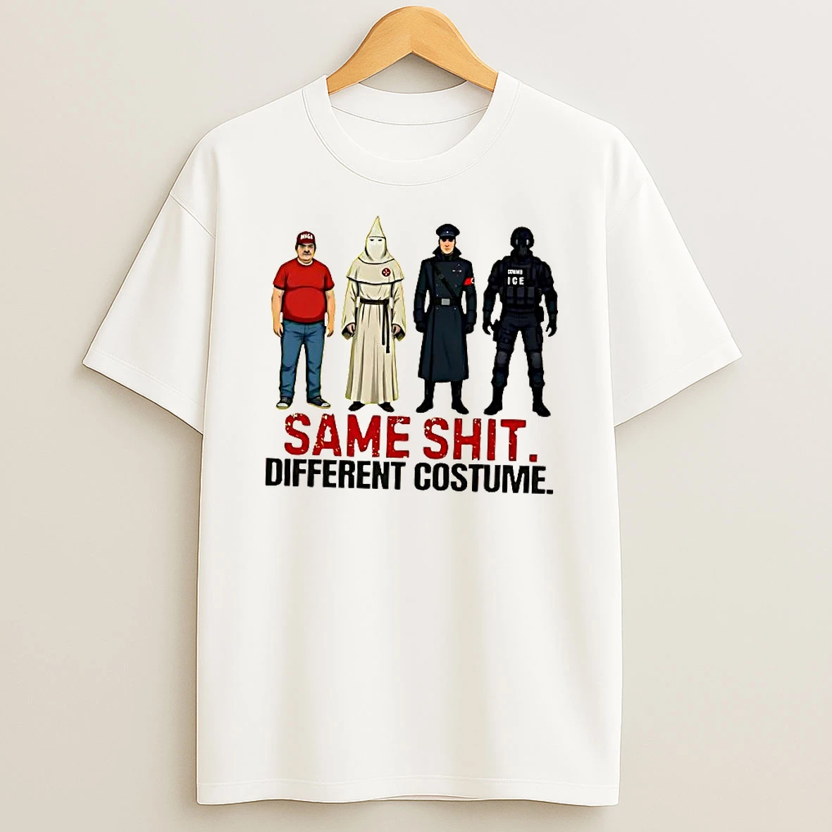 Same Shit Different Costume Abolish Ice Caricature Woman Shirts