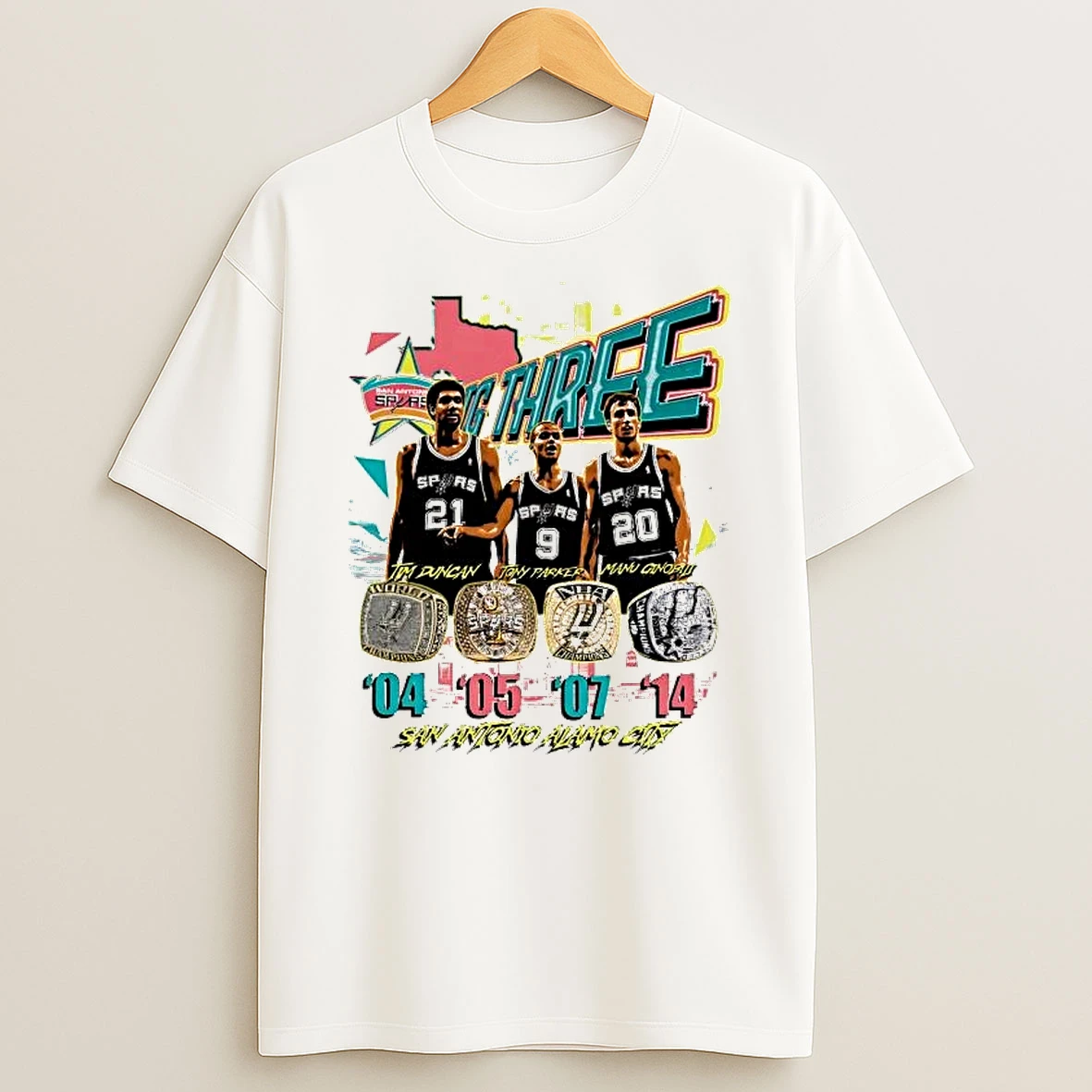 San Antonio Spurs Alamo City Players Big Three Shirts
