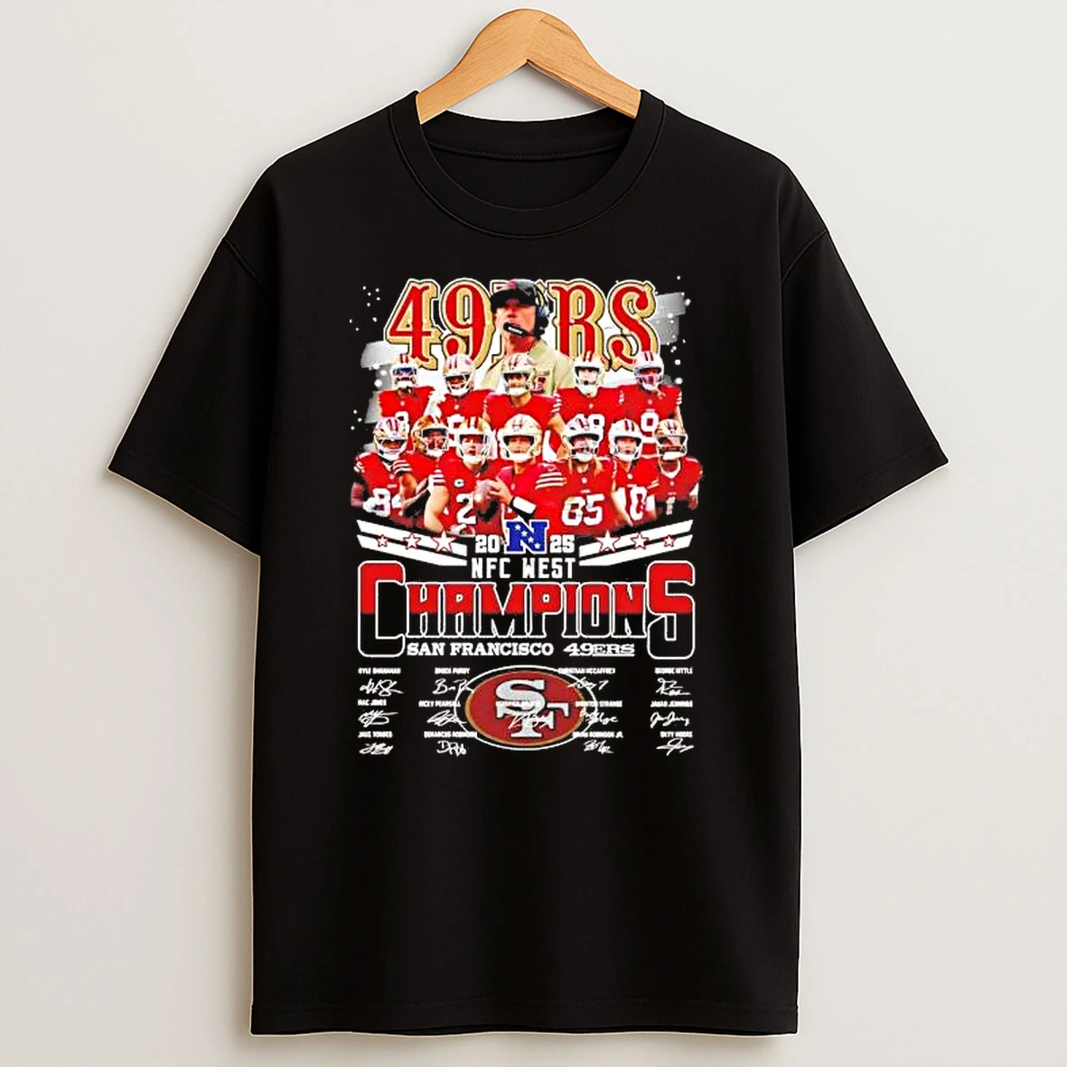 San Francisco 49ers 2025 Nfc West Champions Team Players Shirts