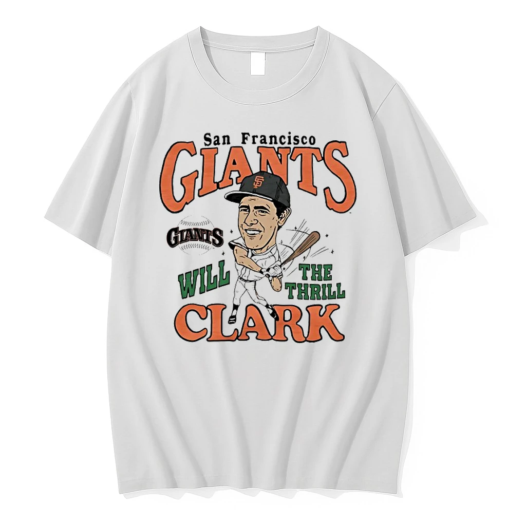 San Francisco Giants Will Clark The Thrill Player Caricature Shirts