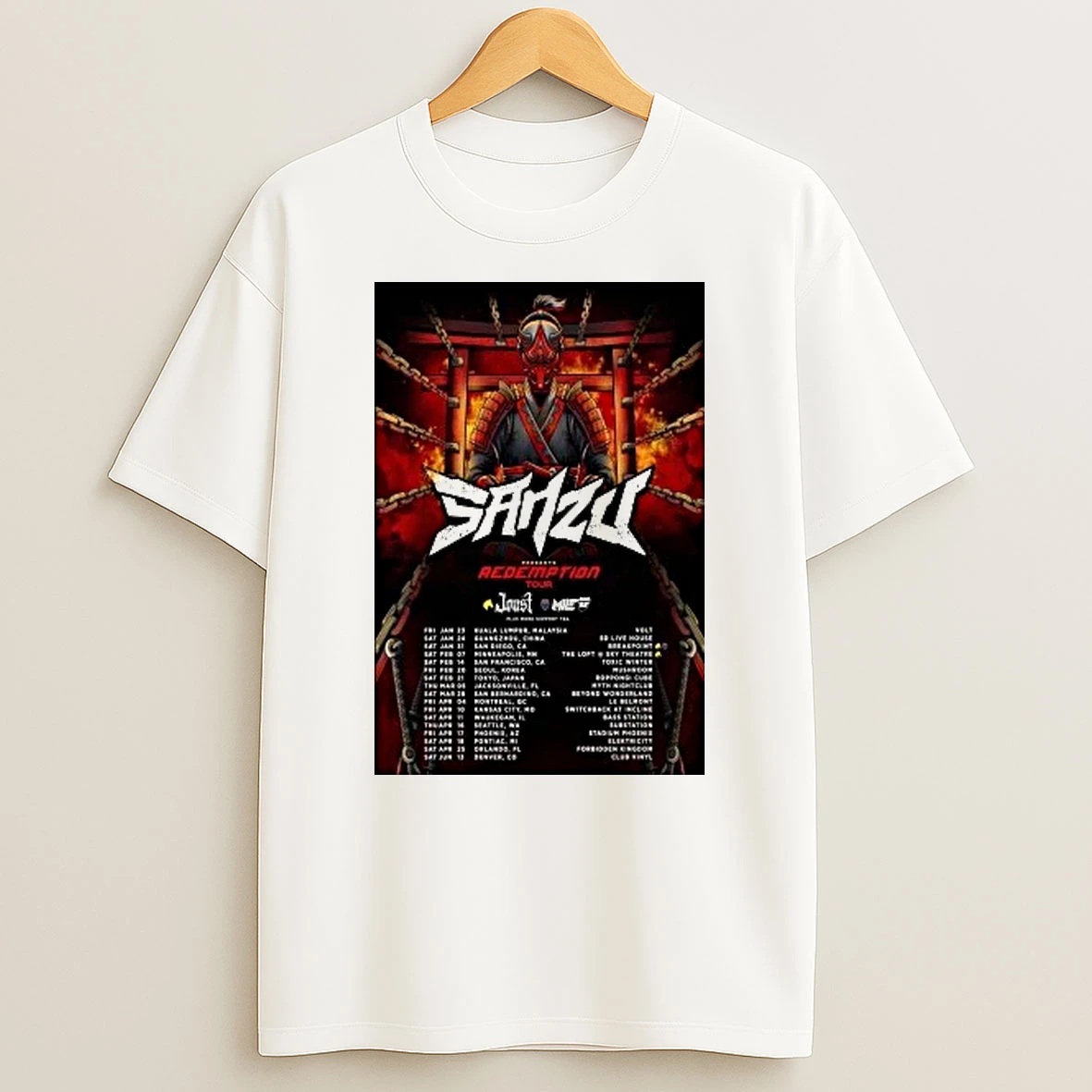 Sanzu Redemption Tour 2026 Shirts
