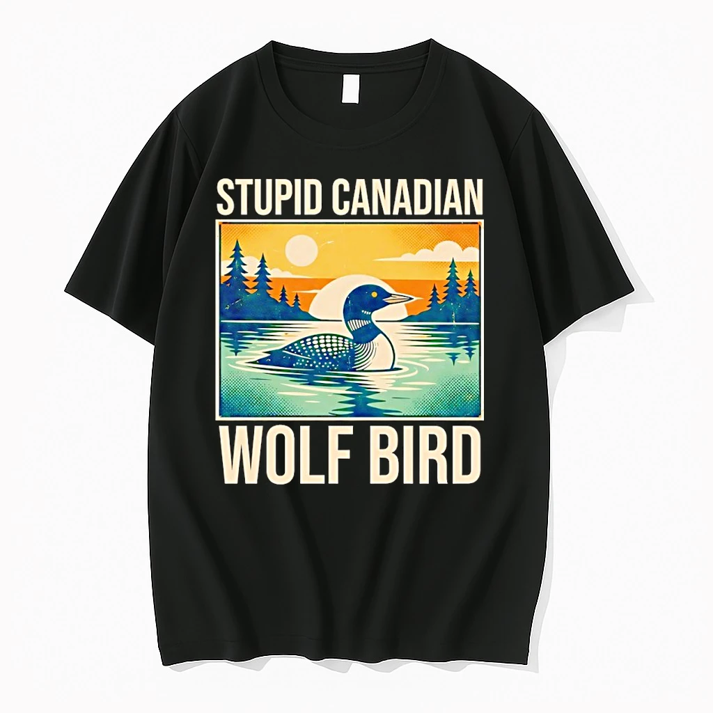 Sarcastic Animal Stupid Canadian Wolf Bird Shirts
