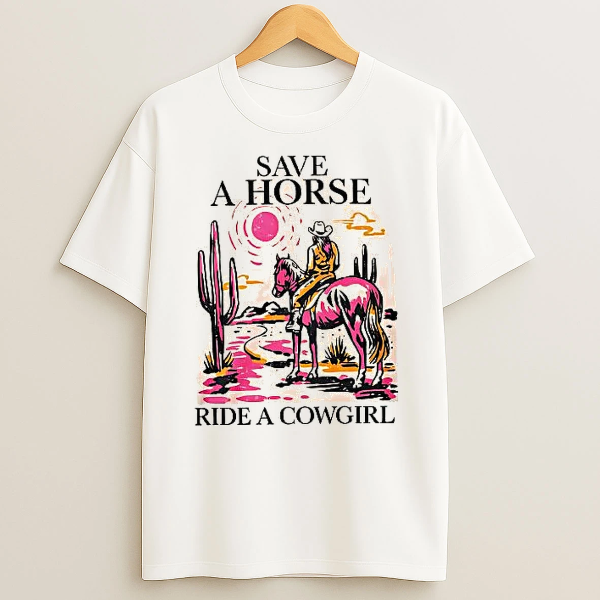 Save A Horse Ride A Cowgirl Woman Shirts