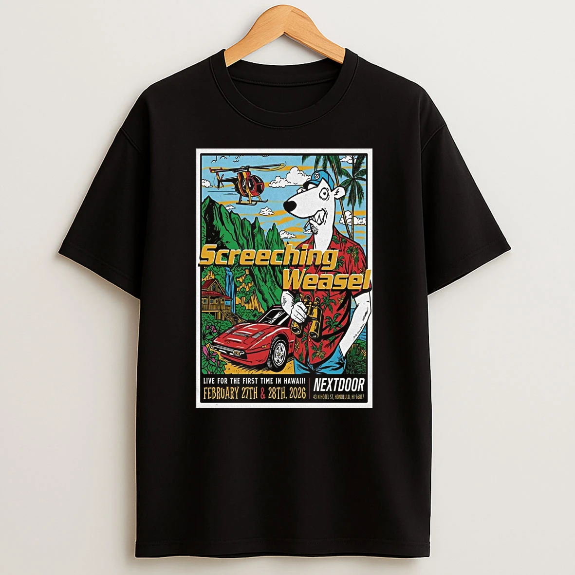 Screeching Weasel Live For The First Time In Hawaii Honolulu Hi February 27 28 2026 Shirts