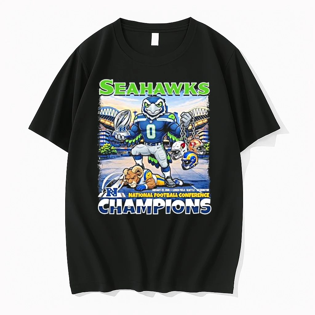 Seahawks Beat Rams Nfc Champions Vintage Mascot Shirts