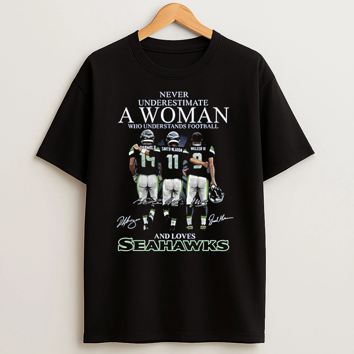 Seahawks Darnold Smith Njigba Wilson Iii Never Underestimate A Woman Who Understands Football Signatures Shirts