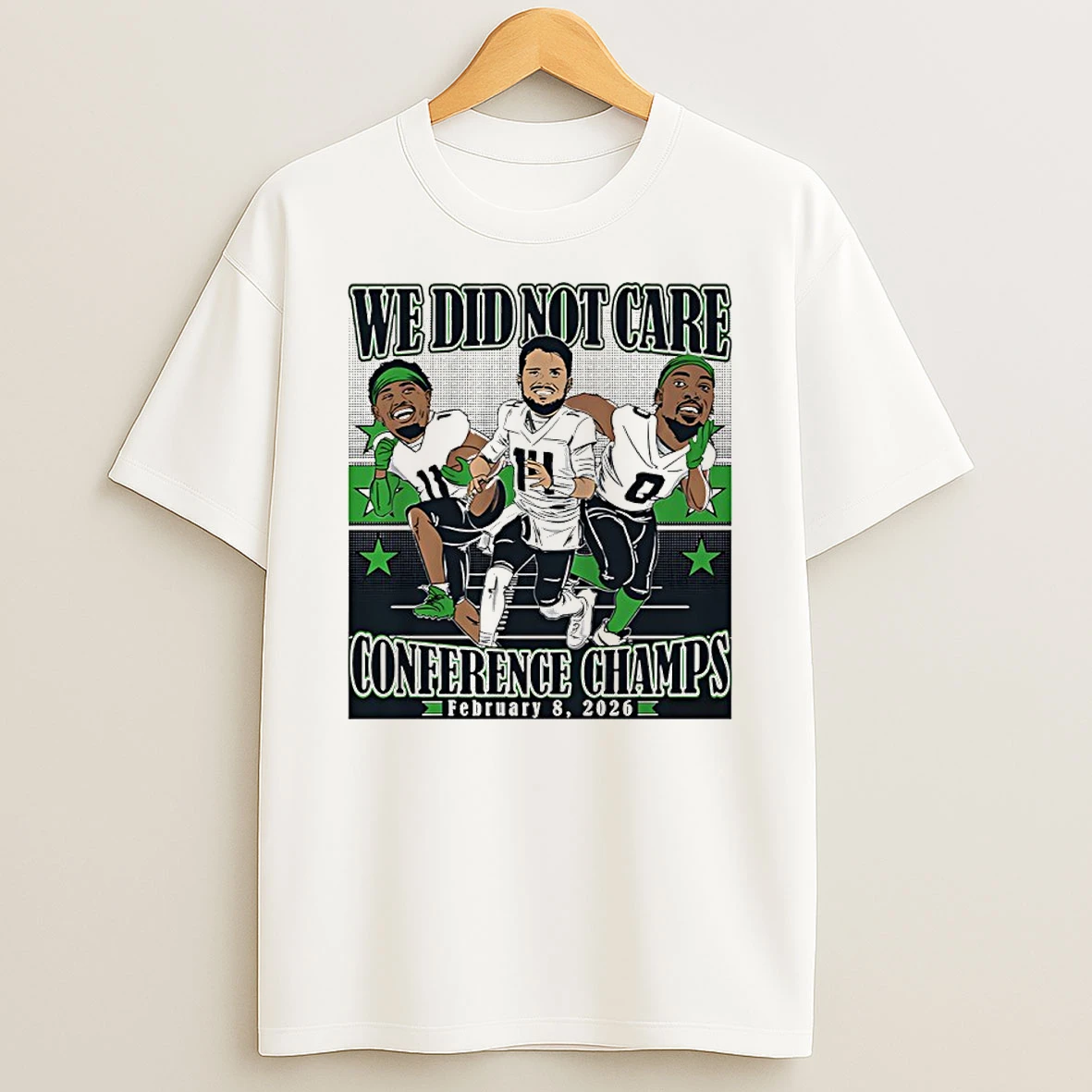 Seahawks Sam Darnold Jaxon Smith Njigba And Demarcus Lawrence Conference Champions Caricatures Shirts