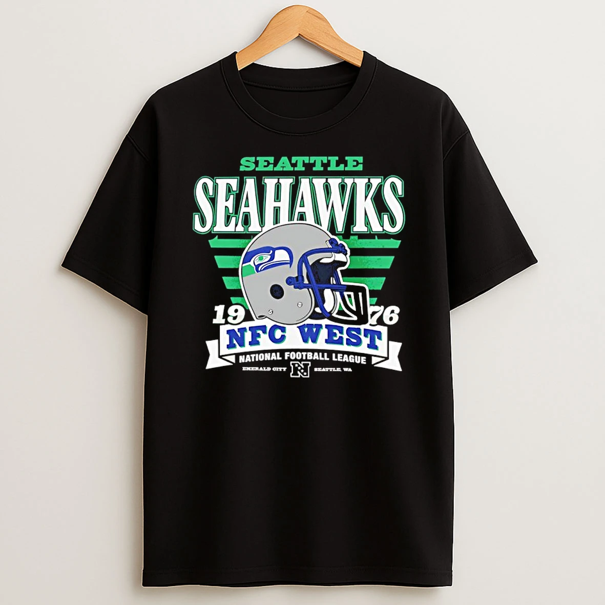 Seattle Seahawks 1976 Nfc West Helmet Vintage Shirts