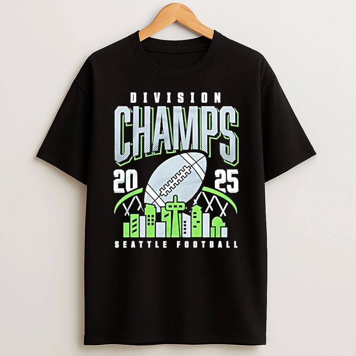Seattle Seahawks 2025 Division Champs City Skyline Shirts