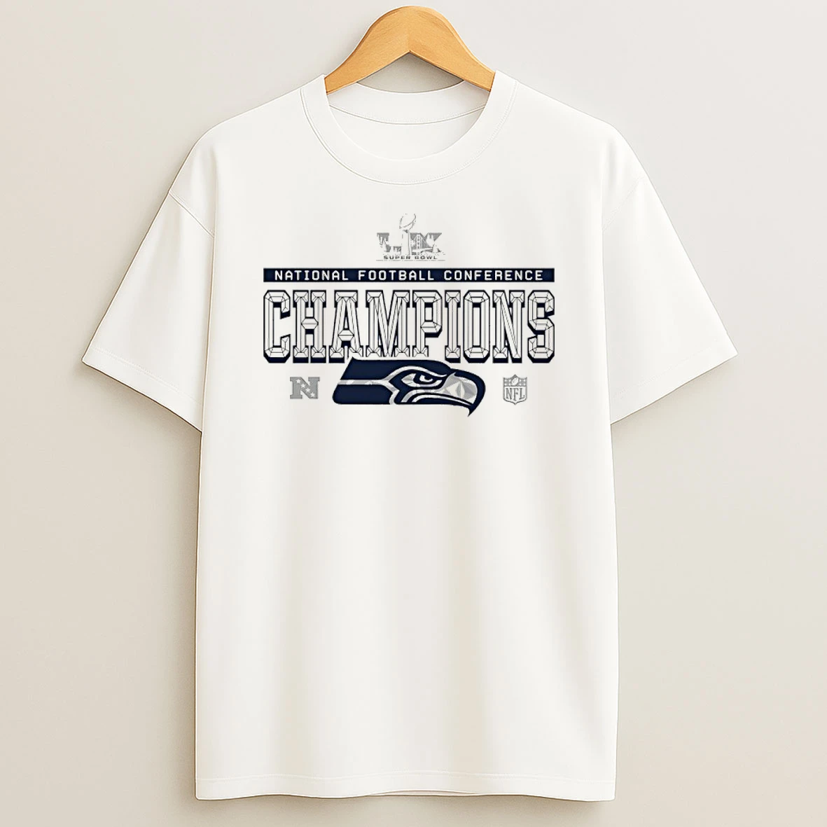 Seattle Seahawks 2025 Nfc Champions Locker Room Trophy Shirts