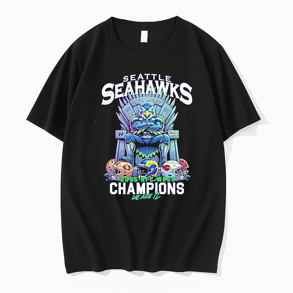 Seattle Seahawks 2025 Nfc West Champions We Are 12 Mascot Shirts
