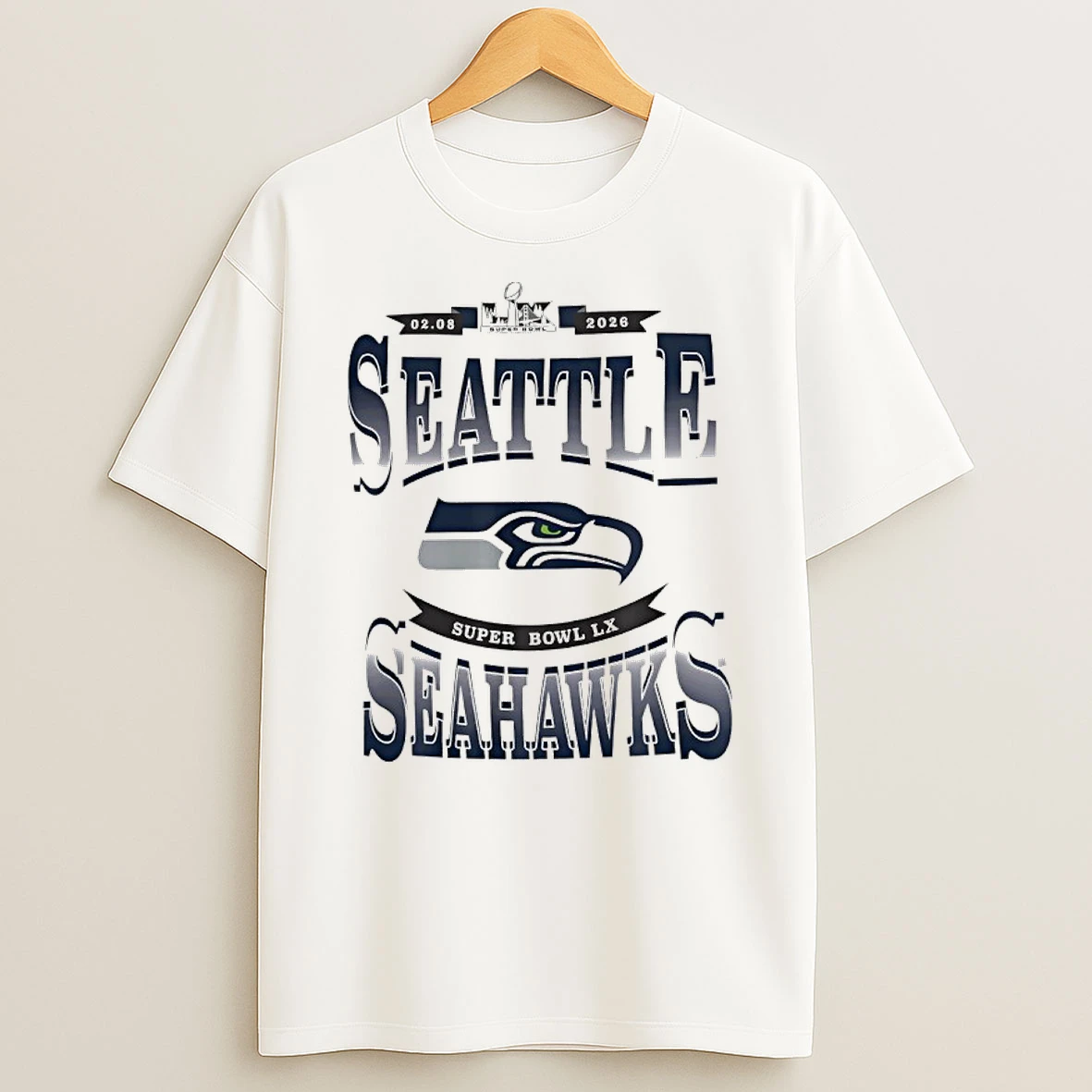 Seattle Seahawks Football 2026 Super Bowl Lx Logo Shirts