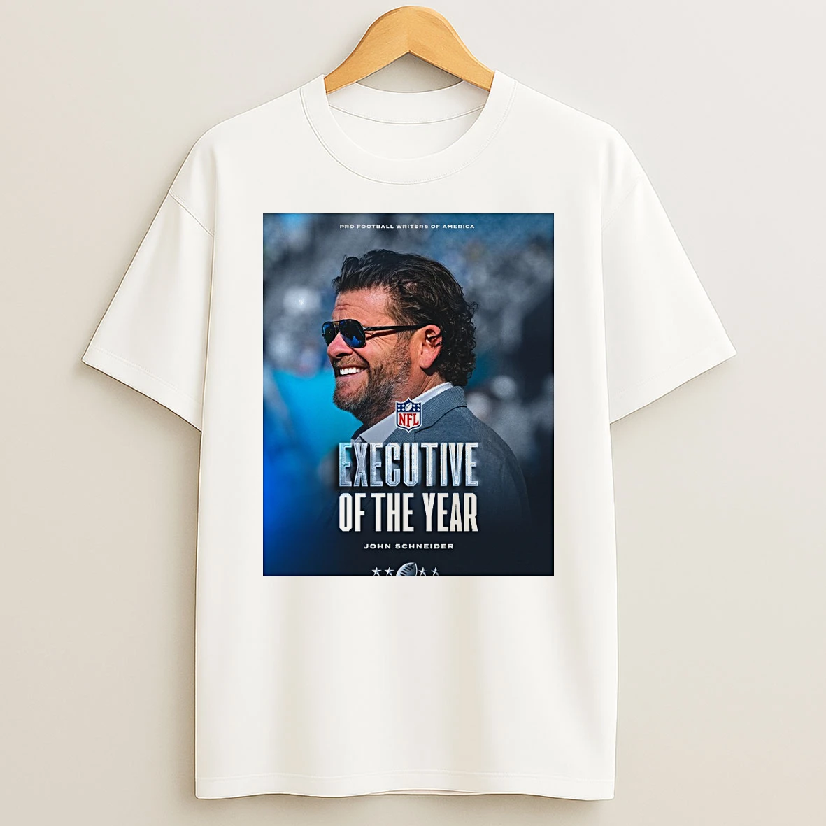 Seattle Seahawks John Schneider 2025 Pfwa Executive Of The Year Shirts