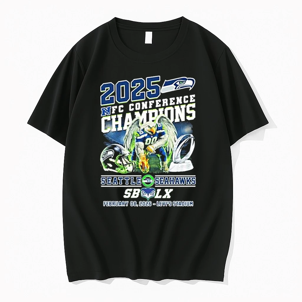 Seattle Seahawks Mascot Nfc Conference Champions Super Bowl Lx Shirts