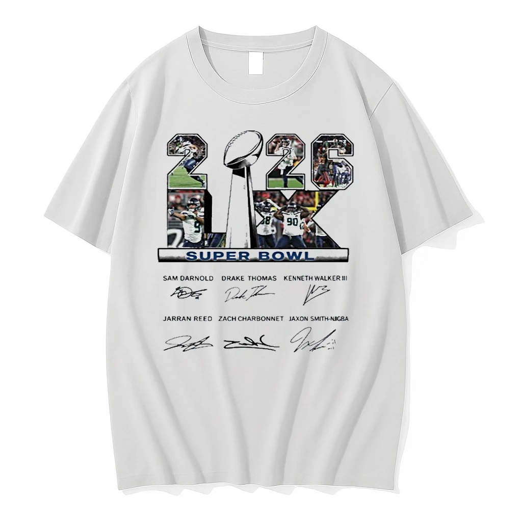 Seattle Seahawks Nfl Championship Super Bowl Lx 2026 Signatures Shirts