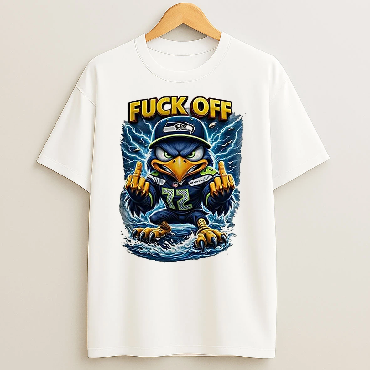 Seattle Seahawks Nfl Super Bowl 2026 Blitz Fuck Off Mascot Woman Shirts