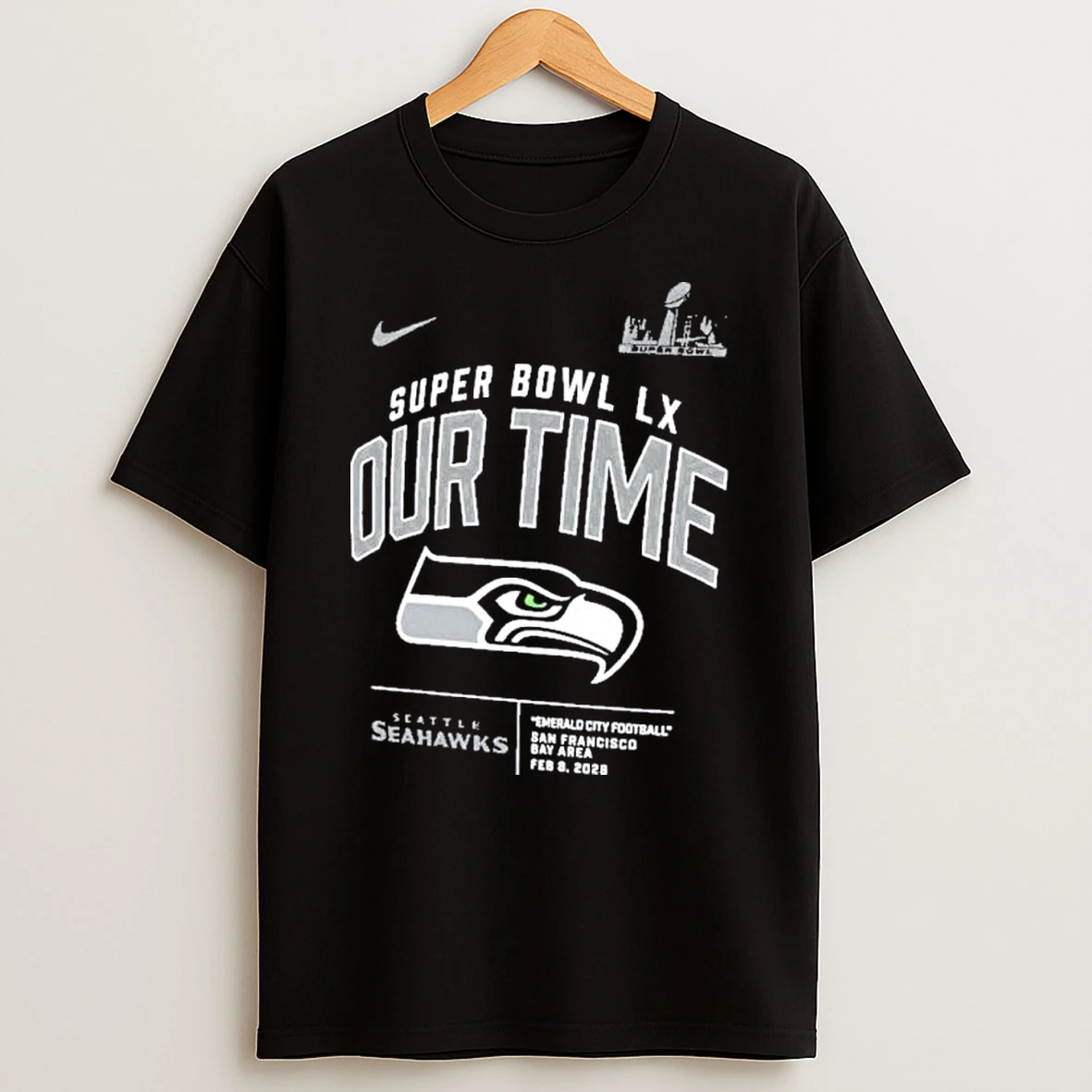 Seattle Seahawks Nike Super Bowl Lx Our Time Clear Sign Shirts