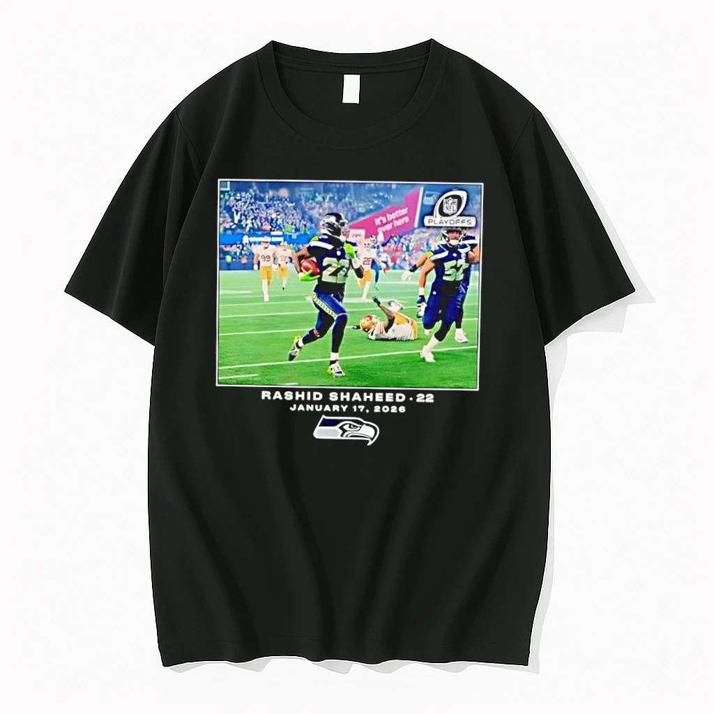 Seattle Seahawks Rashid Shaheed Black Nfl Flash Features Shirts