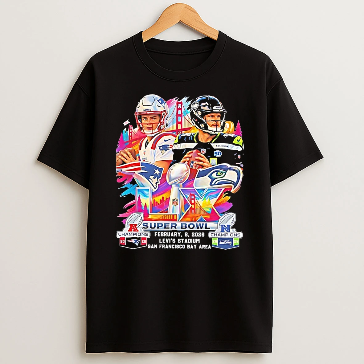 Seattle Seahawks Super Bowl February 8 2026 Levis Stadium 20 25 San Francisco Bay Area Shirts