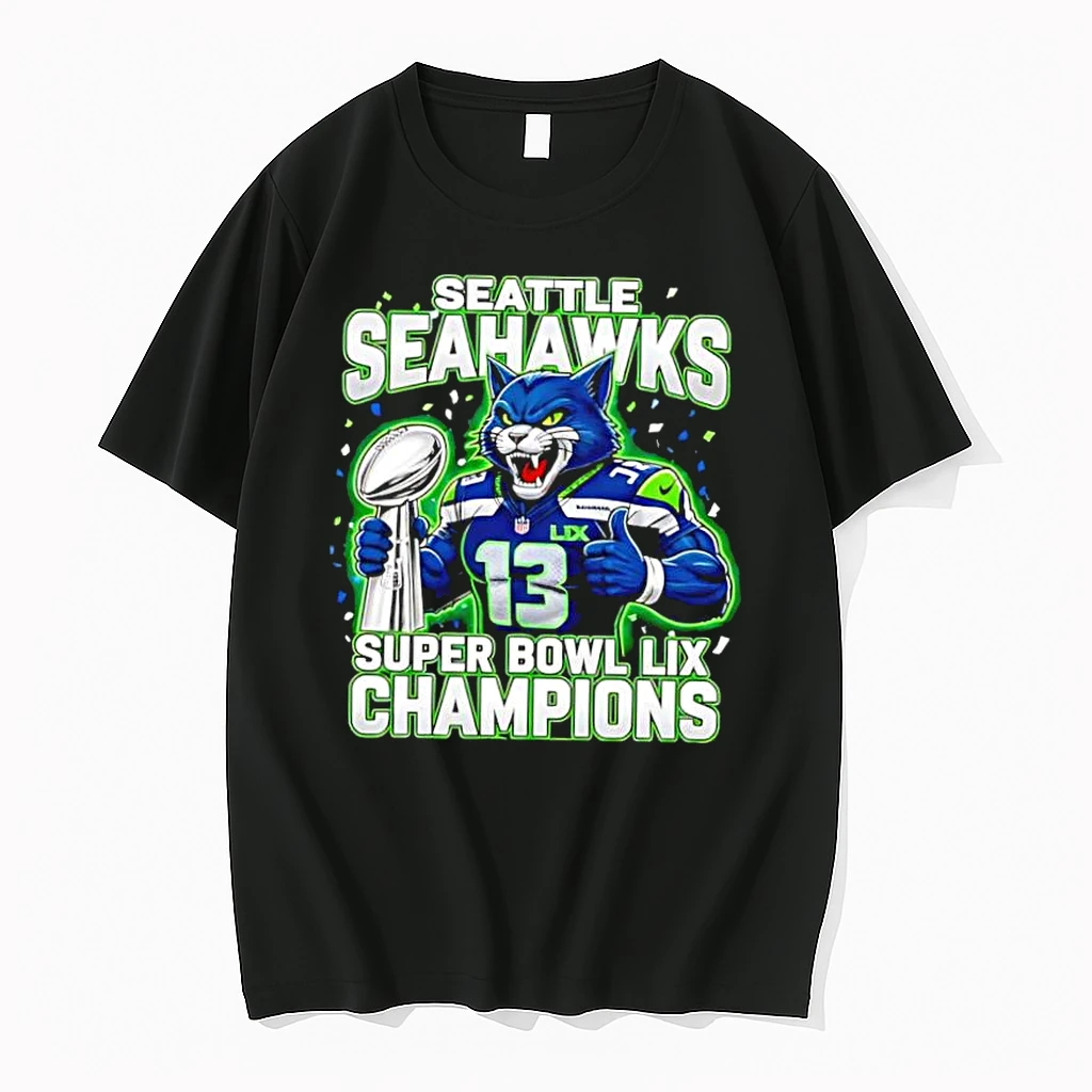 Seattle Seahawks Super Bowl Lix Champions Cat Shirts