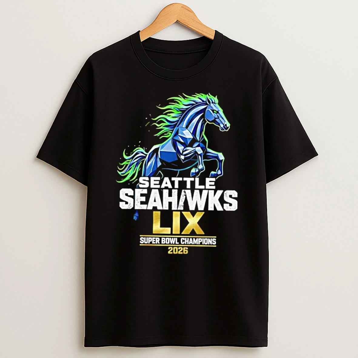 Seattle Seahawks Super Bowl Lix Champions Horse Shirts