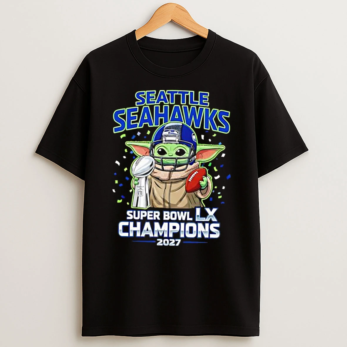 Seattle Seahawks Super Bowl Lx Champions Baby Yoda Shirts
