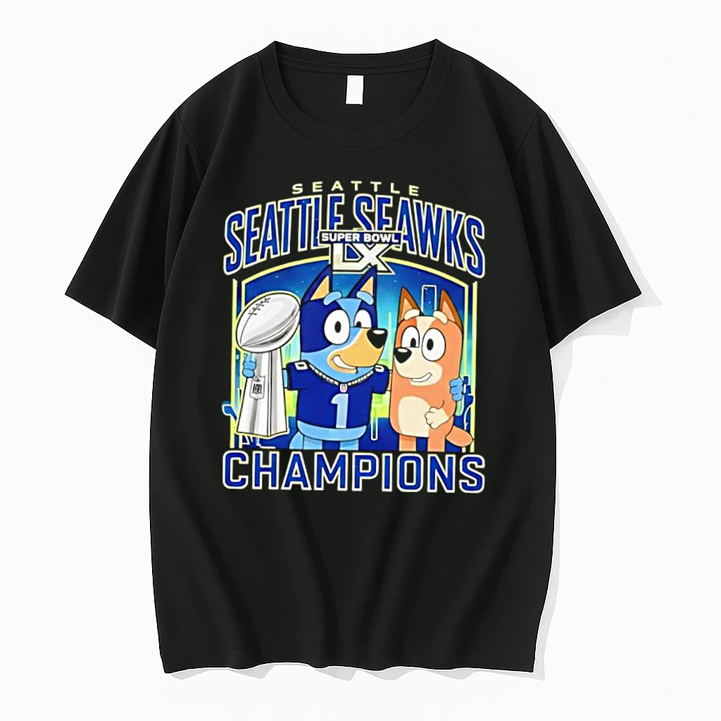 Seattle Seahawks Super Bowl Lx Champions Bluey Shirts
