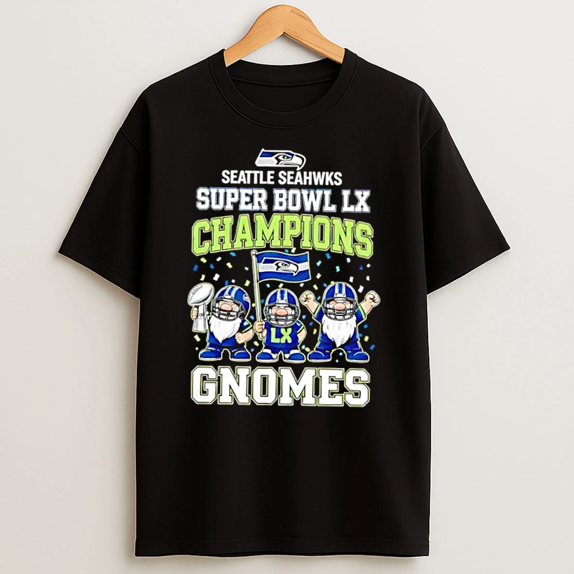 Seattle Seahawks Super Bowl Lx Champions Gnomes Shirts