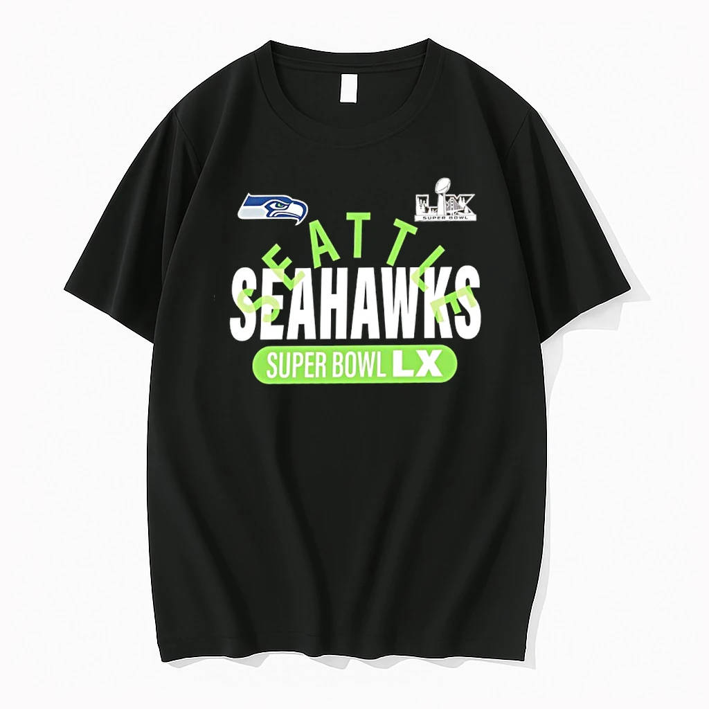 Seattle Seahawks Super Bowl Lx Logo 2025 2026 Shirts