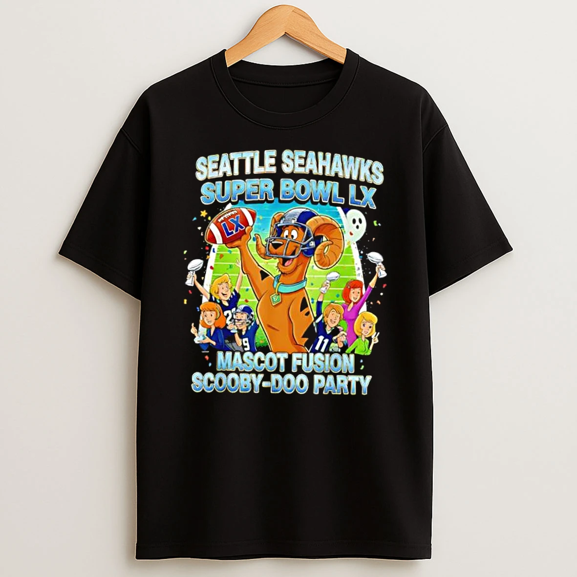 Seattle Seahawks Super Bowl Lx Mascot Fusion Scooby Doo Party Shirts