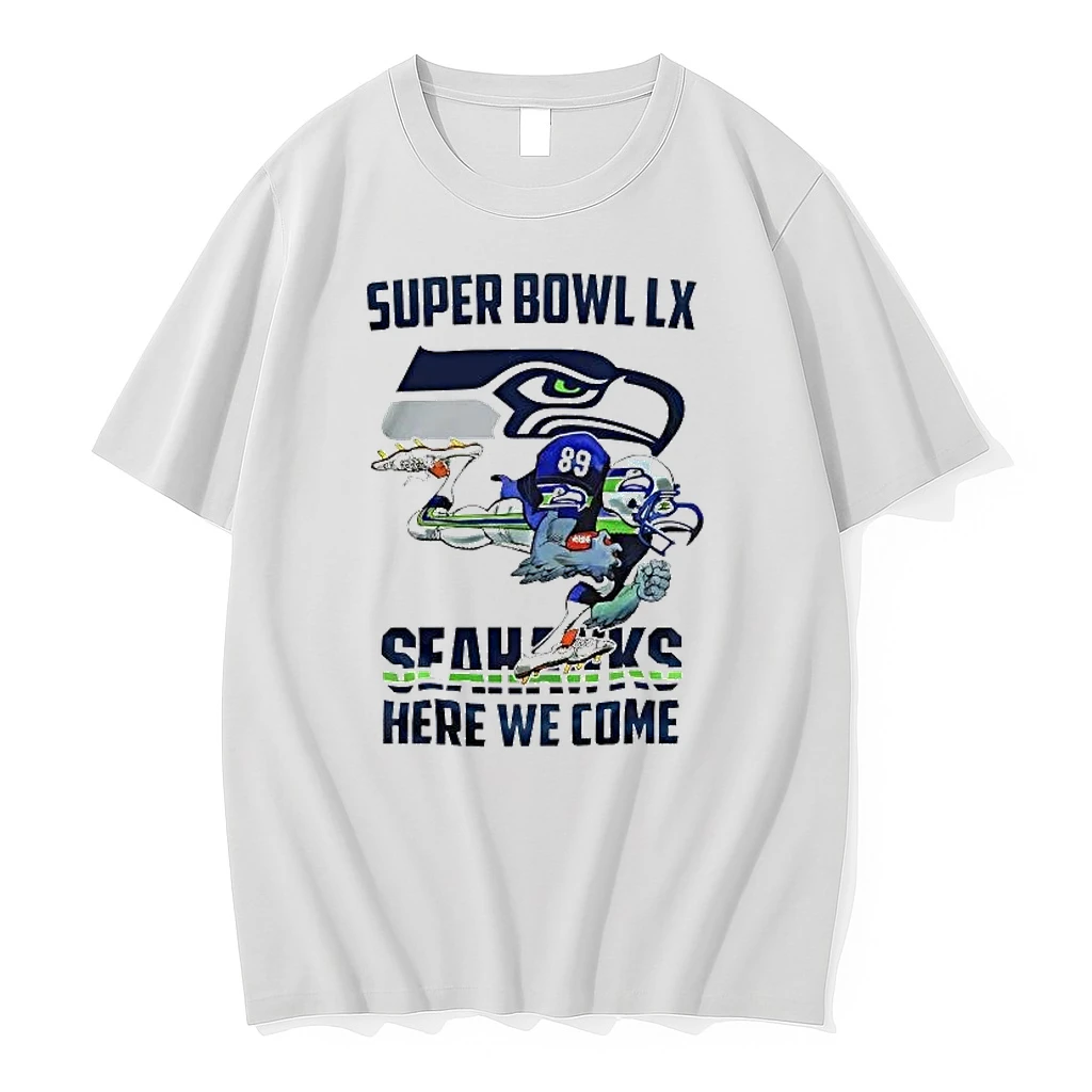 Seattle Seahawks Super Bowl Lx Here We Come Shirts