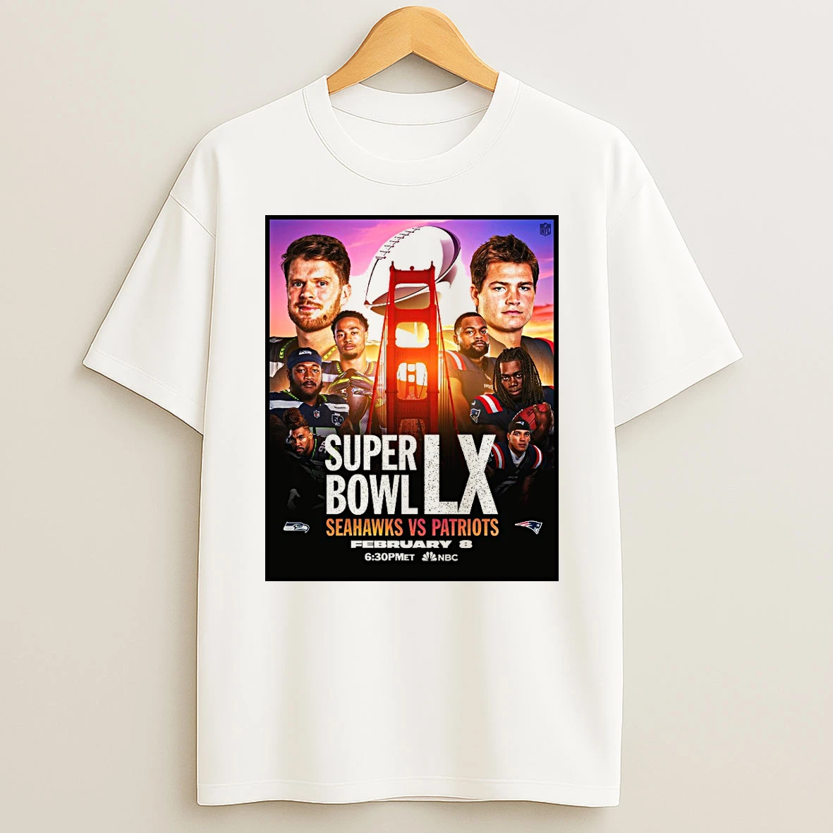 Seattle Seahawks Vs New England Patriots Super Bowl Lx Rematch February 8 2026 Shirts