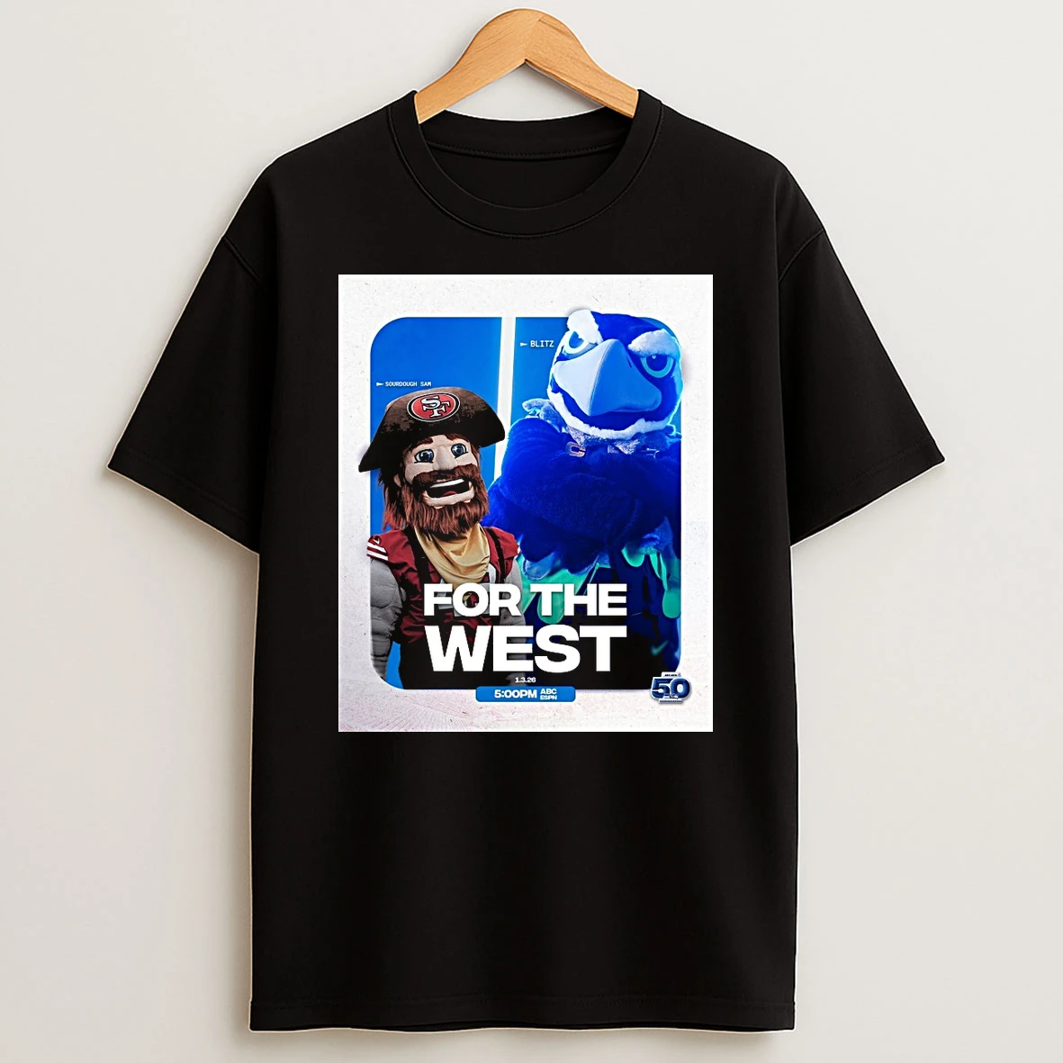 Seattle Seahawks Vs San Francisco 49ers For The West Blitz And Sourdough Sam Mascot Shirts