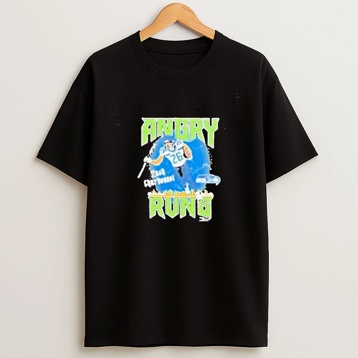 Seattle Seahawks Zach Charbonnet Angry Runs Shirts