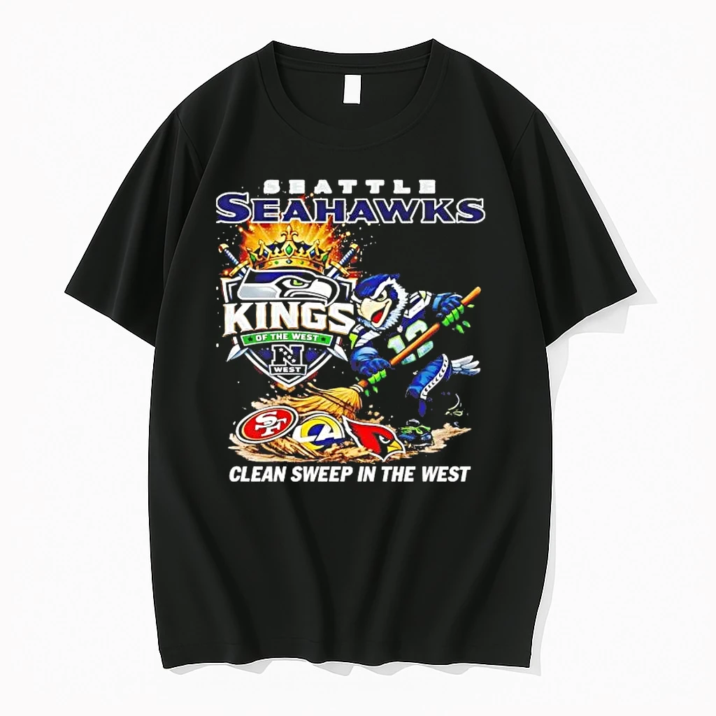 Seattle Seahawks Clean Sweep In The West 2025 Nfc West Champions Shirts