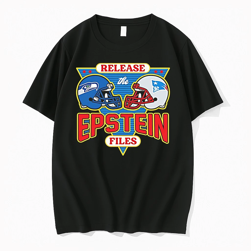 Seattle Seahawks Vs New England Patriots Release The Epstein Files Super Bowl Shirts