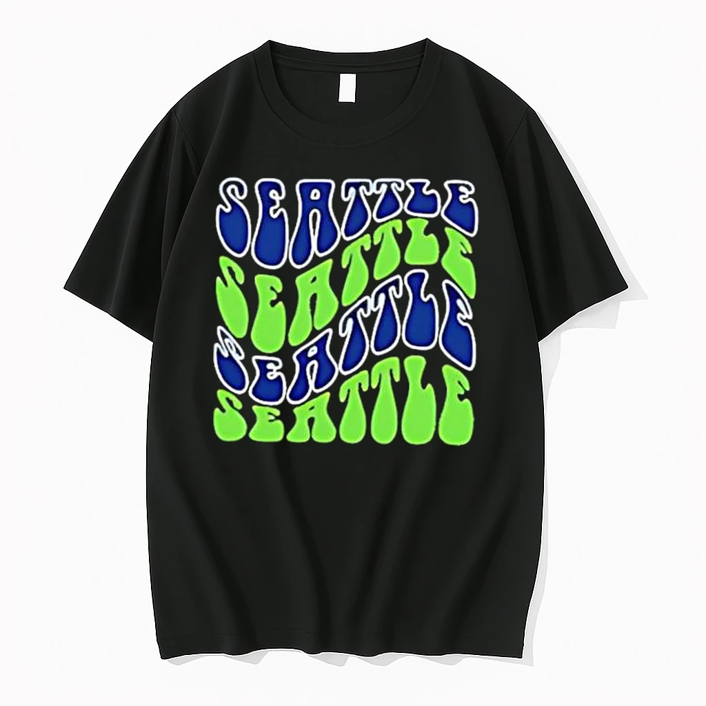 Seattle Seattle Seattle Seattle Typography Graphic Shirts