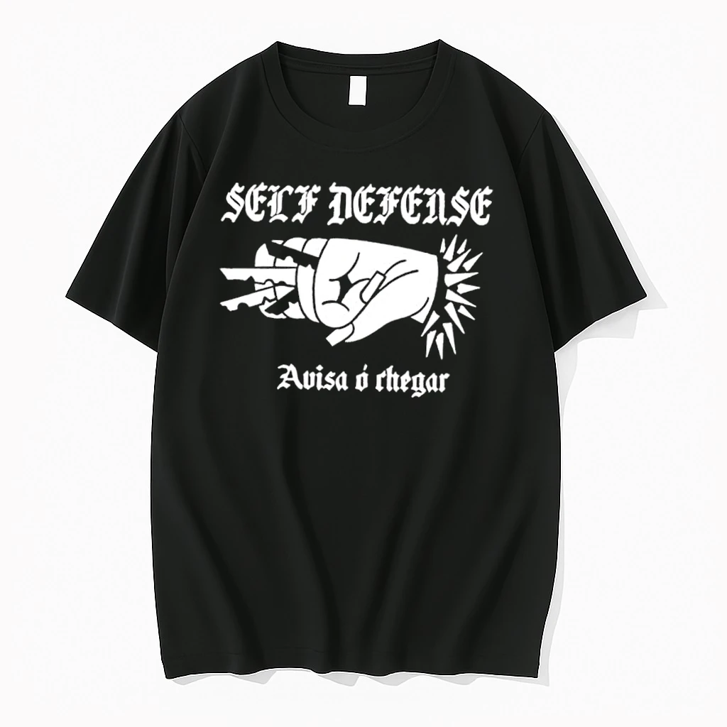 Self Defense Fist With Blades Avisa O Chegar Punk Shirts