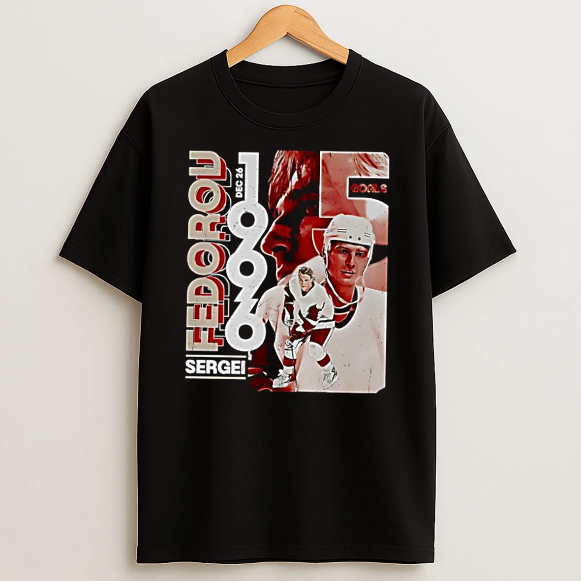Sergei Fedorov Detroit 5 Goal Game 1996 Vintage Style Shirts