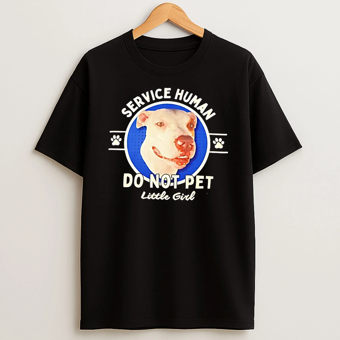 Service Human Do Not Pet Little Girl Shirts