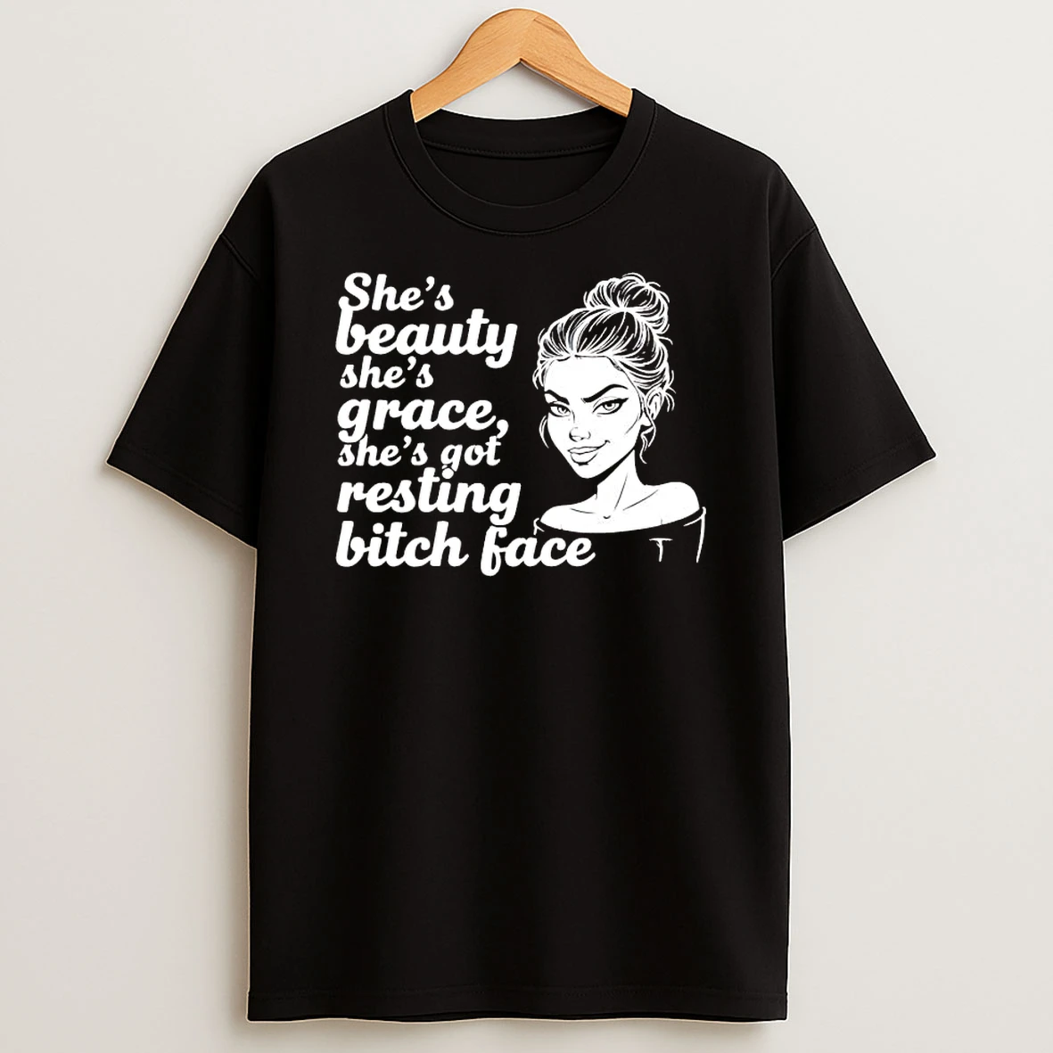 Shes Beauty Shes Grace Shes Got Resting Bitch Face Shirts