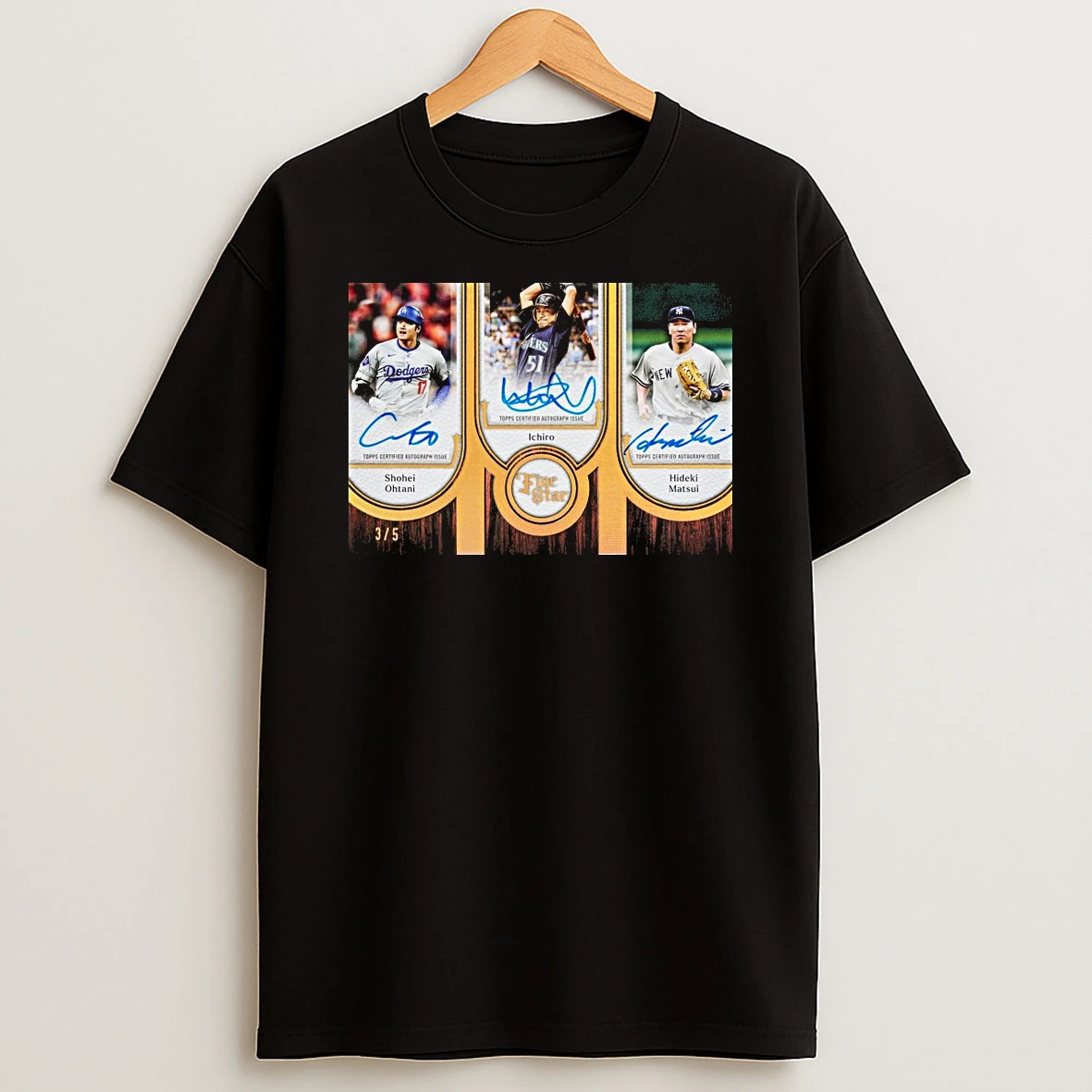 Shohei Ohtani Ichiro And Hideki Matsui Topps Certified Autograph Issue Signatures Shirts