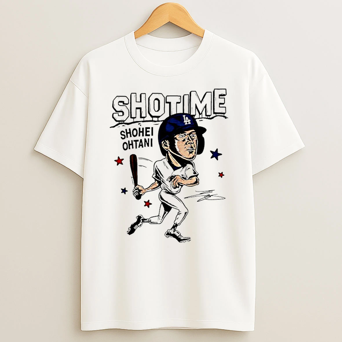 Shohei Ohtani Los Angeles Dodgers Shotime Caricatures Shirts